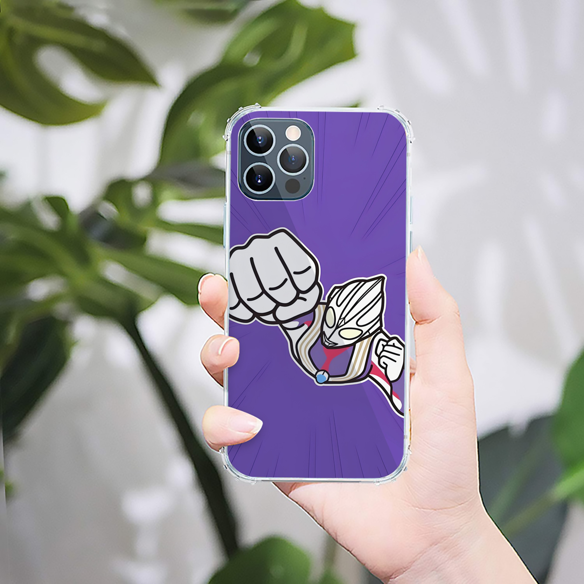 （画像用） ウルトラマン Ultraman 【iPhone 12シリーズ対応】透明スマホケース（クリアソフトケース）